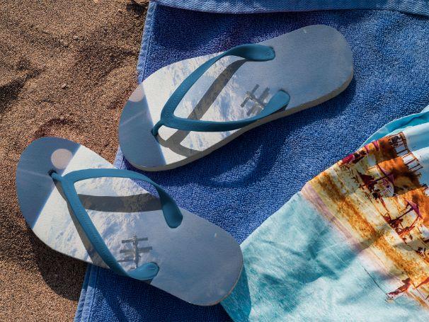 Above the Moon Flip Flops - ReadyFlipFlops.com