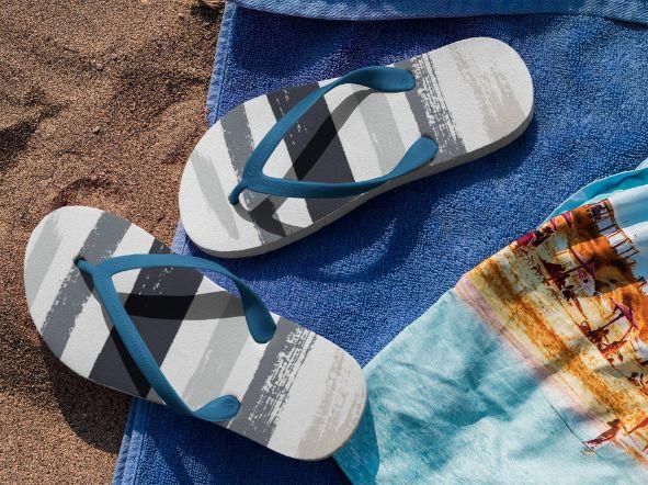 Abstract Paint Flip Flops - ReadyFlipFlops.com