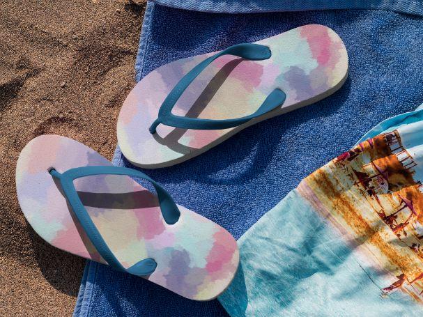 Abstract Pastels Flip Flops - ReadyFlipFlops.com