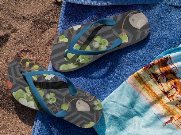 Alpine Flower Pot Flip Flops - ReadyFlipFlops.com