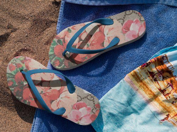 Alpine Flower (2) Flip Flops - ReadyFlipFlops.com