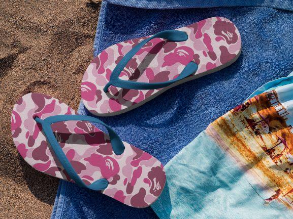 Alpine Pink Pattern Flip Flops - ReadyFlipFlops.com