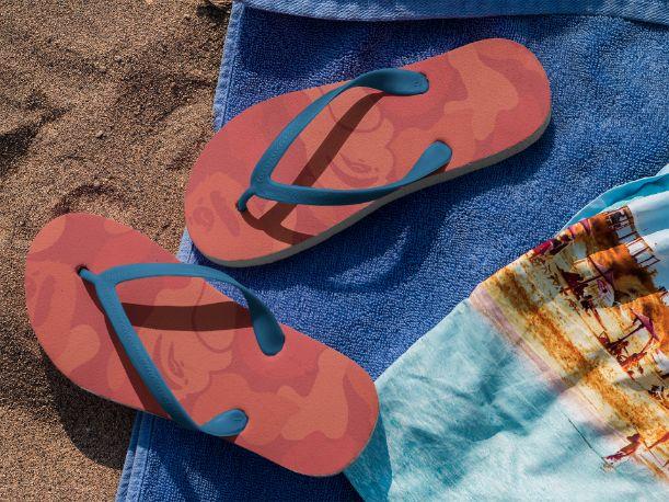Alpine Red Retro Flip Flops - ReadyFlipFlops.com