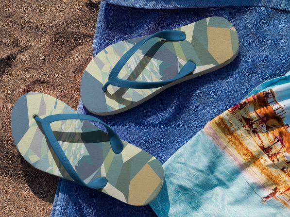 Alpine Scenry Flip Flops - ReadyFlipFlops.com