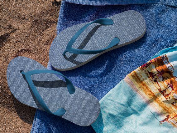 Awe Denim Flip Flops - ReadyFlipFlops.com