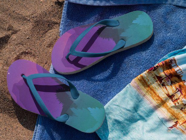 Awe Scene Flip Flops - ReadyFlipFlops.com