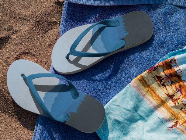 Blue Nature Flip Flops - ReadyFlipFlops.com