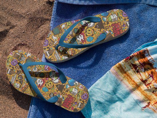 Cartoon Charters Flip Flops - ReadyFlipFlops.com