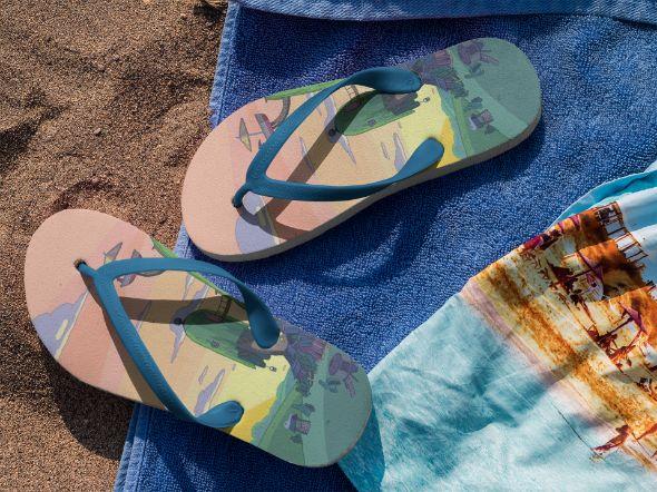 Carved Nature Flip Flops - ReadyFlipFlops.com